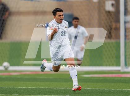 Thumbnail 3 in Palestine vs Hidalgo Early College (UIL 4A Soccer Final) photogallery.