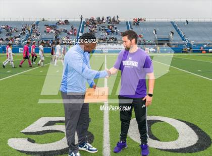 Thumbnail 3 in Palestine vs Hidalgo Early College (UIL 4A Soccer Final) photogallery.