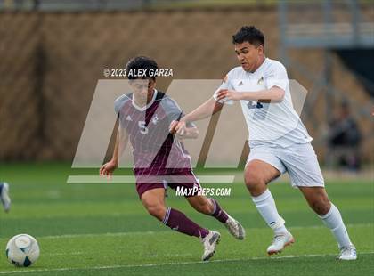 Thumbnail 1 in Palestine vs Hidalgo Early College (UIL 4A Soccer Final) photogallery.