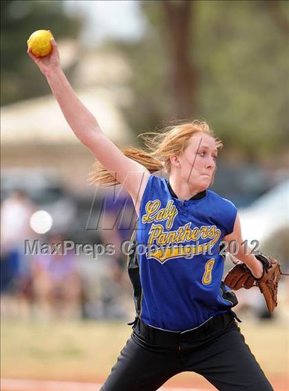 Thumbnail 2 in Pahranagat Valley vs. Victor Valley Christian (Spring Slam Tournament) photogallery.