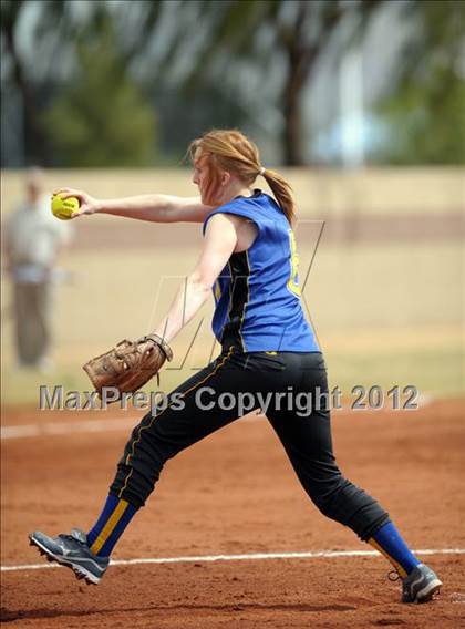 Thumbnail 2 in Pahranagat Valley vs. Victor Valley Christian (Spring Slam Tournament) photogallery.