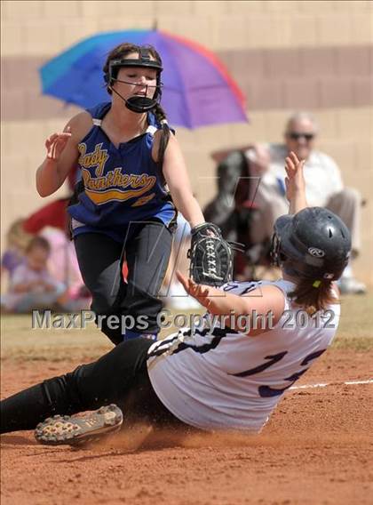 Thumbnail 2 in Pahranagat Valley vs. Victor Valley Christian (Spring Slam Tournament) photogallery.