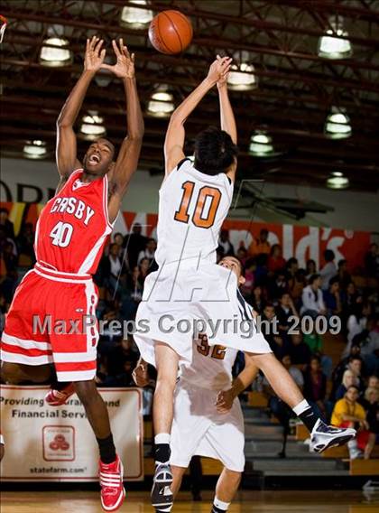 Thumbnail 1 in Dobie vs. Crosby (McDonalds Texas Invitational) photogallery.