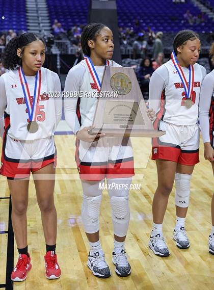 Thumbnail 2 in Wagner vs. Liberty (UIL 5A Basketball State Semifinal Medal Ceremony) photogallery.