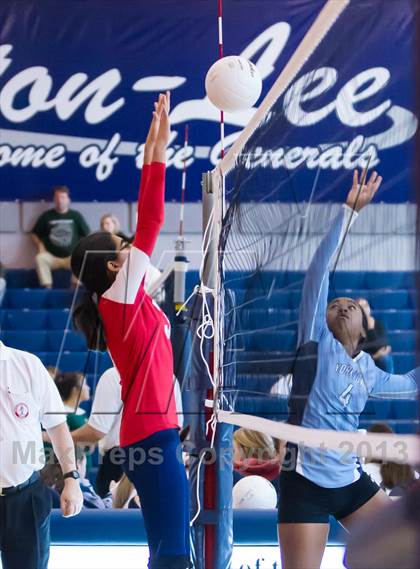 Thumbnail 3 in Yorktown vs Jefferson (Jr. Volleyball Brawl II) photogallery.
