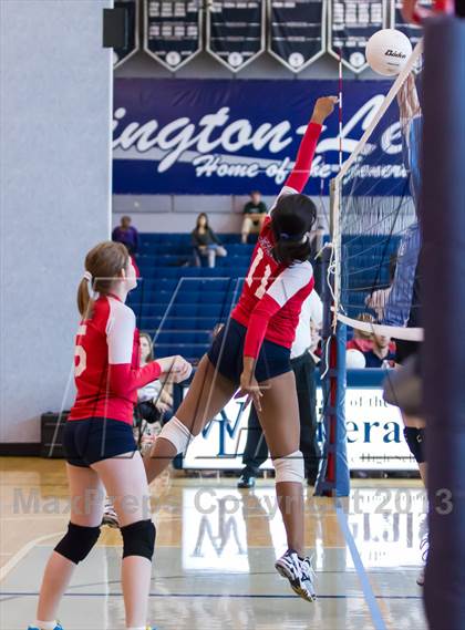 Thumbnail 3 in Yorktown vs Jefferson (Jr. Volleyball Brawl II) photogallery.