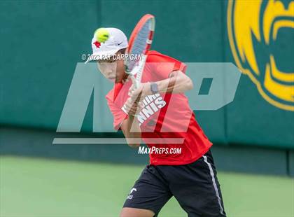 Thumbnail 3 in Plano West vs Houston Memorial (UIL 6A Team Tennis Semifinal) photogallery.