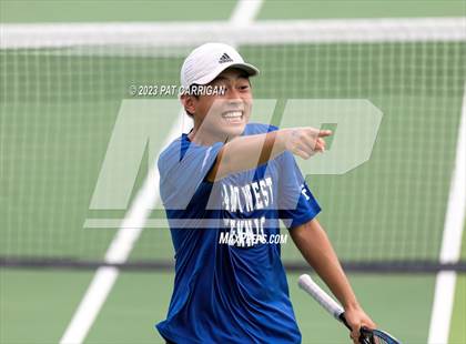 Thumbnail 3 in Plano West vs Houston Memorial (UIL 6A Team Tennis Semifinal) photogallery.