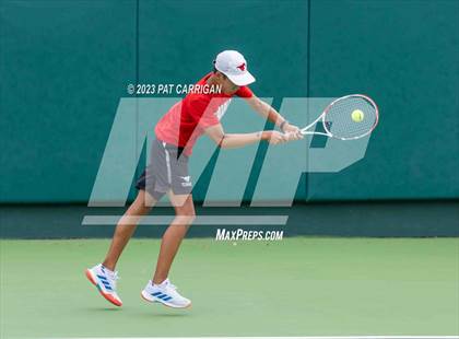 Thumbnail 2 in Plano West vs Houston Memorial (UIL 6A Team Tennis Semifinal) photogallery.