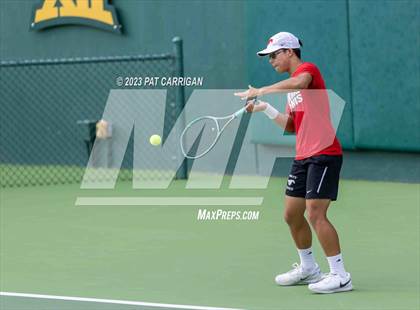Thumbnail 2 in Plano West vs Houston Memorial (UIL 6A Team Tennis Semifinal) photogallery.