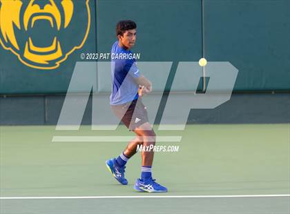 Thumbnail 2 in Plano West vs Houston Memorial (UIL 6A Team Tennis Semifinal) photogallery.