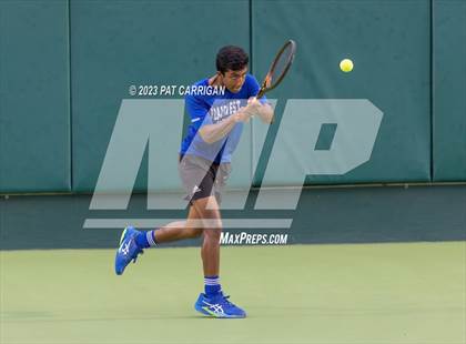 Thumbnail 2 in Plano West vs Houston Memorial (UIL 6A Team Tennis Semifinal) photogallery.