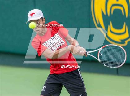 Thumbnail 2 in Plano West vs Houston Memorial (UIL 6A Team Tennis Semifinal) photogallery.