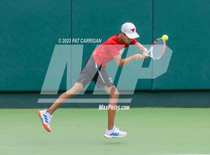 Thumbnail 3 in Plano West vs Houston Memorial (UIL 6A Team Tennis Semifinal) photogallery.