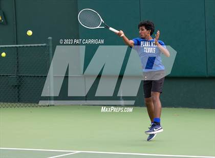 Thumbnail 3 in Plano West vs Houston Memorial (UIL 6A Team Tennis Semifinal) photogallery.