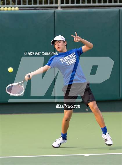Thumbnail 1 in Plano West vs Houston Memorial (UIL 6A Team Tennis Semifinal) photogallery.