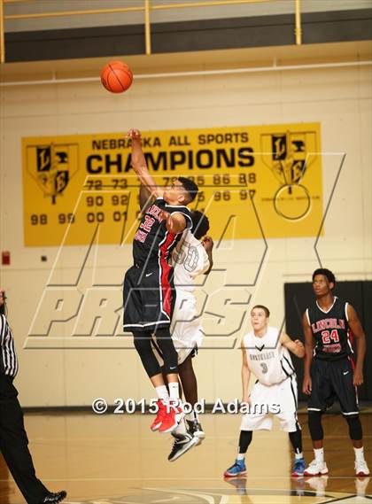 Thumbnail 3 in Lincoln Northeast vs. Lincoln (Heartland Athletic Conference Championship Game) photogallery.