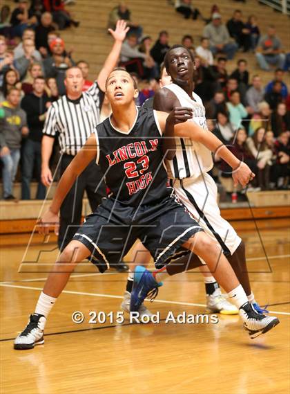Thumbnail 3 in Lincoln Northeast vs. Lincoln (Heartland Athletic Conference Championship Game) photogallery.