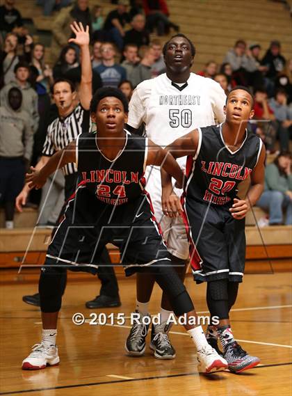 Thumbnail 3 in Lincoln Northeast vs. Lincoln (Heartland Athletic Conference Championship Game) photogallery.