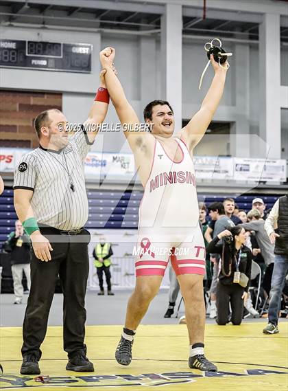 Thumbnail 3 in NYSPHSAA Wrestling Dual Finals D1 (Minisink Valley vs Farmingdale) photogallery.