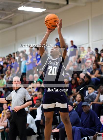 Thumbnail 2 in Southeast Raleigh vs Garner (Greater Neuse River 4A Conference Tournament) photogallery.