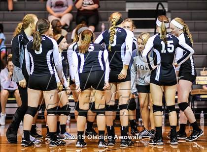 Thumbnail 3 in Sherman vs Howe (Farmersville Volleyball Tournament) photogallery.