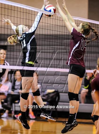 Thumbnail 1 in Sherman vs Howe (Farmersville Volleyball Tournament) photogallery.