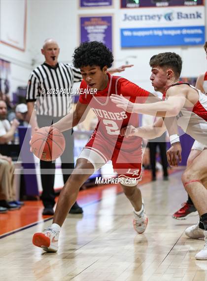 Thumbnail 2 in Our Lady of Lourdes Regional vs. Sullivan County (PIAA District 4 Class A Semifinal) photogallery.