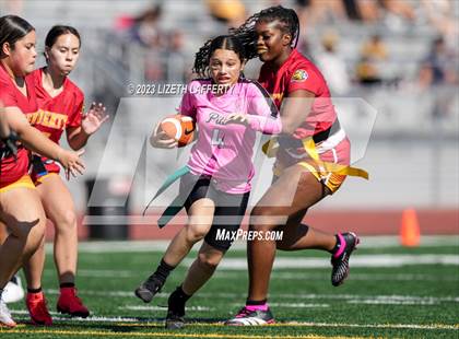 Thumbnail 3 in Liberty vs Pittsburg (BVAL Flag Football Jamboree) photogallery.