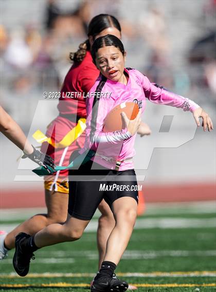 Thumbnail 1 in Liberty vs Pittsburg (BVAL Flag Football Jamboree) photogallery.