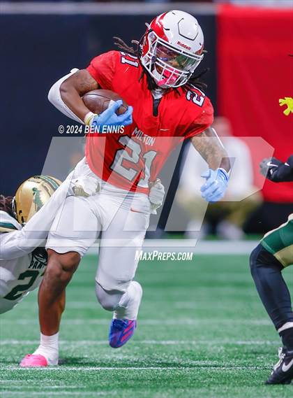 Thumbnail 2 in Milton vs. Langston Hughes (GHSA 5A Championship) photogallery.