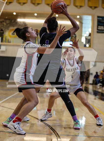Thumbnail 3 in Salesian College Preparatory vs. Piedmont (MLK Showcase @ Bishop O'Dowd) photogallery.