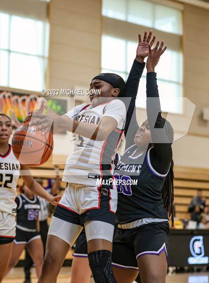 Thumbnail 3 in Salesian College Preparatory vs. Piedmont (MLK Showcase @ Bishop O'Dowd) photogallery.