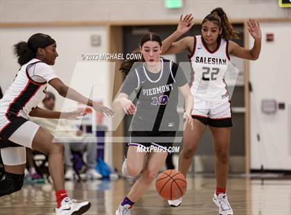 Thumbnail 2 in Salesian College Preparatory vs. Piedmont (MLK Showcase @ Bishop O'Dowd) photogallery.