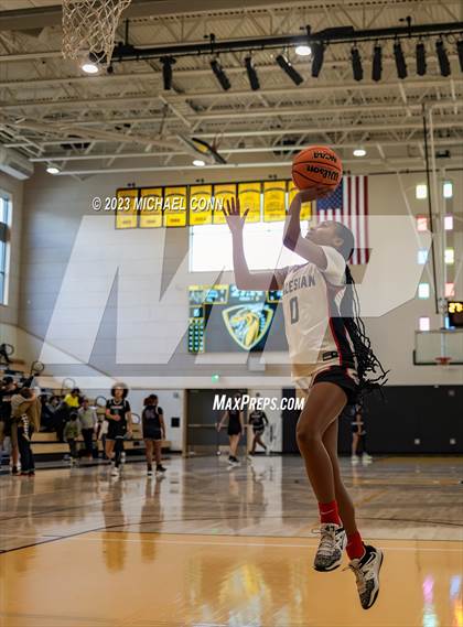 Thumbnail 1 in Salesian College Preparatory vs. Piedmont (MLK Showcase @ Bishop O'Dowd) photogallery.