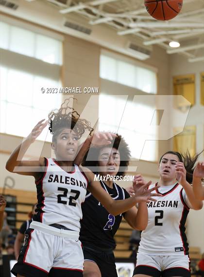 Thumbnail 2 in Salesian College Preparatory vs. Piedmont (MLK Showcase @ Bishop O'Dowd) photogallery.