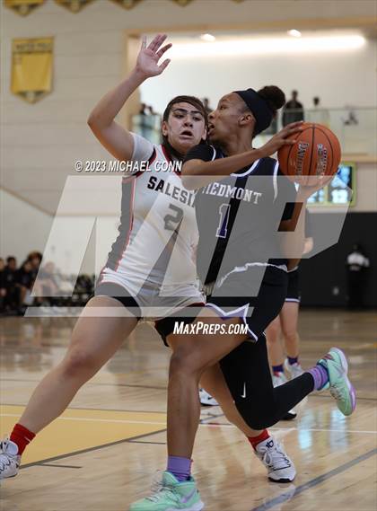 Thumbnail 3 in Salesian College Preparatory vs. Piedmont (MLK Showcase @ Bishop O'Dowd) photogallery.