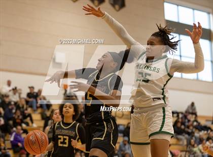 Thumbnail 1 in Salesian College Preparatory vs Moreau Catholic (MLK Showcase) photogallery.