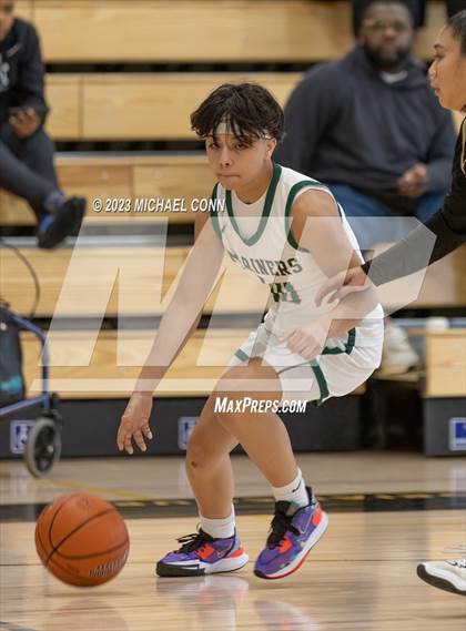 Thumbnail 3 in Salesian College Preparatory vs Moreau Catholic (MLK Showcase) photogallery.