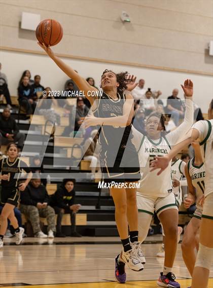 Thumbnail 2 in Salesian College Preparatory vs Moreau Catholic (MLK Showcase) photogallery.