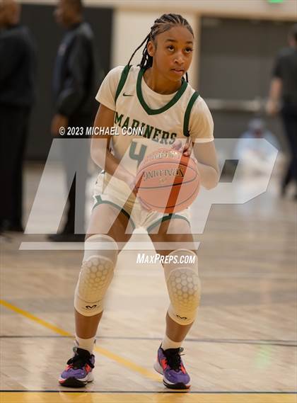 Thumbnail 2 in Salesian College Preparatory vs Moreau Catholic (MLK Showcase) photogallery.