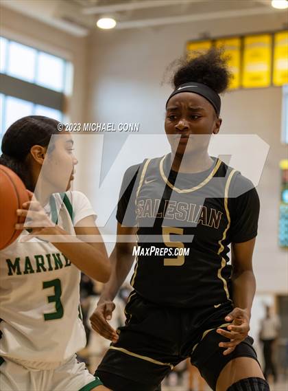 Thumbnail 2 in Salesian College Preparatory vs Moreau Catholic (MLK Showcase) photogallery.