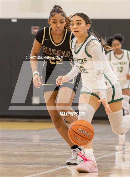Thumbnail 3 in Salesian College Preparatory vs Moreau Catholic (MLK Showcase) photogallery.