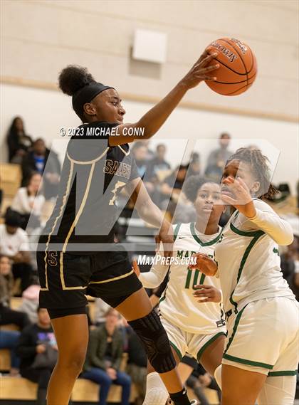 Thumbnail 3 in Salesian College Preparatory vs Moreau Catholic (MLK Showcase) photogallery.