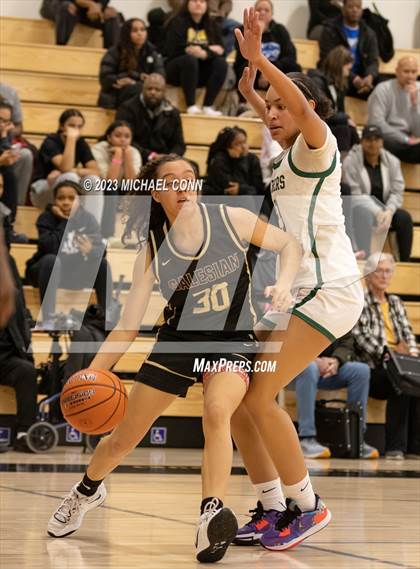Thumbnail 3 in Salesian College Preparatory vs Moreau Catholic (MLK Showcase) photogallery.