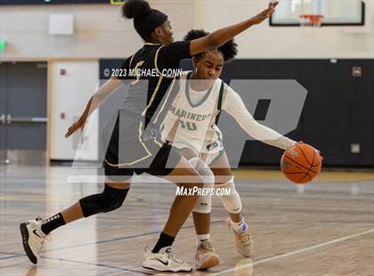 Thumbnail 2 in Salesian College Preparatory vs Moreau Catholic (MLK Showcase) photogallery.