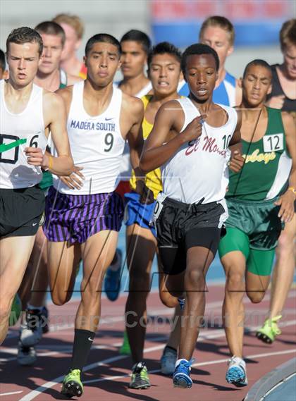 Thumbnail 1 in CIF State Track and Field Championships (Day 1 - Boys 1600m) photogallery.