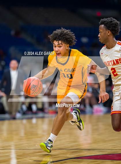 Thumbnail 1 in Stafford vs Oak Cliff Faith Family Academy (UIL 4A Basketball Semifinal) photogallery.