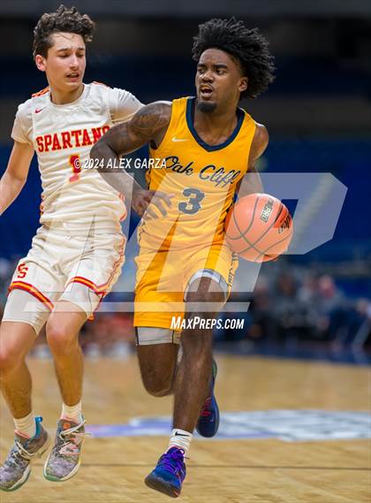 Thumbnail 1 in Stafford vs Oak Cliff Faith Family Academy (UIL 4A Basketball Semifinal) photogallery.