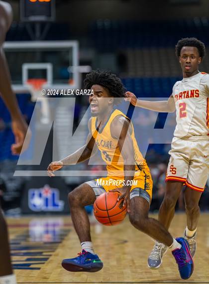 Thumbnail 2 in Stafford vs Oak Cliff Faith Family Academy (UIL 4A Basketball Semifinal) photogallery.
